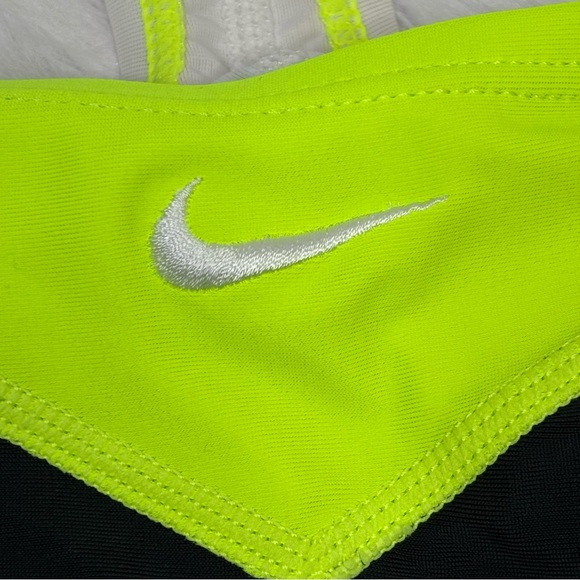 Nike‎ One Piece Athletic Swimsuit Black Neon Yellow Women’s Size 10/36 Open Back - Picture 14 of 16